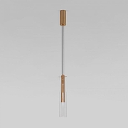 Подвесной светильник Eurosvet Swan 50254/1 LED латунь цвет плафона/подвески Прозрачный, цвет арматуры Латунь