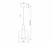 Подвесной светильник Eurosvet Frasco 50267/1 LED синий цвет плафона/подвески Прозрачный, цвет арматуры Синий-7