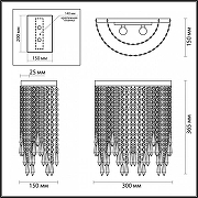 Бра Odeon Light Chokka 5028/2W цвет плафона/подвески Прозрачный, цвет арматуры Золото-4