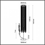 Торшер Odeon Light Chokka 5028/3F цвет плафона/подвески Прозрачный, цвет арматуры Золото-4