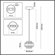Подвесной светильник Odeon Light Klot 5031/6L цвет черный-7