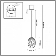 Подвесной светильник Odeon Light Mussels 5039/1A цвет черный-4