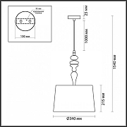 Подвесной светильник Odeon Light Hom1 5040/1 цвет бронза античная, коричневый-5