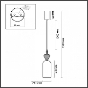 Подвесной светильник Odeon Light Palleta 5046/12LB цвет разноцветный, черный-5