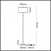 Торшер Odeon Light Bergi 5064/2F цвет плафона/подвески Бежевый, цвет арматуры Бронза-11