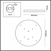 Накладной светильник Odeon Light Berg1 5064/40L цвет плафона/подвески Бежевый, цвет арматуры Черный-10