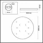 Накладной светильник Odeon Light Berg1 5064/50L цвет плафона/подвески Бежевый, цвет арматуры Черный-8