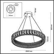 Подвесной светильник Odeon Light Vers1on 5071/100L цвет золото-4
