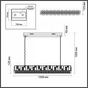 Подвесной светильник Odeon Light Crossa 5072/50L цвет золото-5