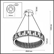 Подвесной светильник Odeon Light Crossa 5072/80L цвет золото-7