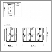 Накладной светильник Odeon Light Chess1 5076/2W цвет золото-4