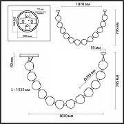 Подвесной светильник Odeon Light Jemstone 5085/48L цвет плафона/подвески Прозрачный, цвет арматуры Золото-7