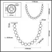 Подвесной светильник Odeon Light Jemstone 5085/64L цвет золото-7