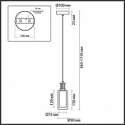 Подвесной светильник Odeon Light Saga 5088/1A цвет бронза-5