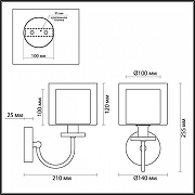Бра Odeon Light Saga 5088/1W цвет бронза-4