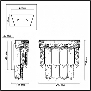 Накладной светильник Odeon Light Cleo 5091/20WL цвет золотой-5