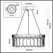 Подвесной светильник Odeon Light Cleo 5091/60L цвет плафона/подвески Прозрачный, цвет арматуры Золото-6