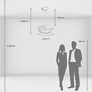 Подвесной светильник De City Оскар 70 510014001 цвет плафона/подвески Прозрачный, цвет арматуры Белый-12