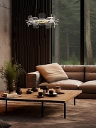 Подвесной светильник De City Оскар 62 510014901 цвет плафона/подвески Прозрачный, цвет арматуры Золото-11