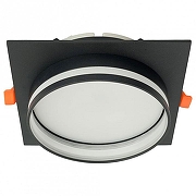 Встраиваемый светильник Feron DL703 51100 цвет плафона/подвески Черный, цвет арматуры Черный