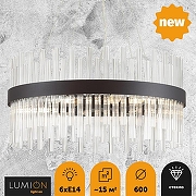 Подвесной светильник Lumion Mitsuko 5272/6 цвет плафона/подвески Прозрачный, цвет арматуры Черный-2