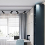 Светильник на штанге Reluce Technical 53003-9.3-001LD GX53 BK цвет плафона/подвески Белый, Черный, цвет арматуры Белый, Черный-5