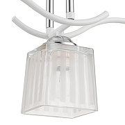 Светильник на штанге Escada Pr1sma 535/3PL цвет плафона/подвески Прозрачный, Оранжевый, цвет арматуры Белый, Хром-3