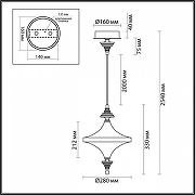 Подвесной светильник Odeon Light Ula 5404/23L цвет бронзовый, графитовый-6