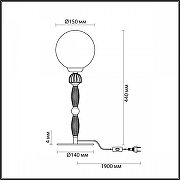 Настольная лампа Odeon Light Palle 5405/1T цвет золотой, разноцветный-4
