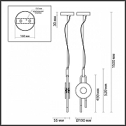 Подвесной светильник Odeon Light Magnet 5407/12L цвет плафона/подвески Золото, цвет арматуры Черный-6