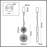 Подвесной светильник Odeon Light Caramella 5412/13LB цвет золото-6