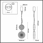 Подвесной светильник Odeon Light Caramella 5412/13LC цвет золото-6