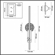 Бра Odeon Light Strekoza 5413/18WL цвет бронза античная, черный-6