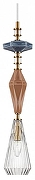 Подвесной светильник Odeon Light Terra 5414/1B цвет бежевый, бронза античная, синий