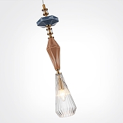 Подвесной светильник Odeon Light Terra 5414/1B цвет бежевый, бронза античная, синий-5