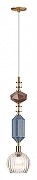 Подвесной светильник Odeon Light Terra 5414/1D цвет бежевый, бронза античная, синий-1