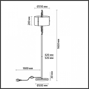Торшер Odeon Light Margaret 5415/3F цвет плафона/подвески Белый, цвет арматуры Бронза-4