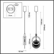 Подвесной светильник Odeon Light Mercury 5421/17L цвет плафона/подвески Прозрачный, цвет арматуры Золото, Черный-6