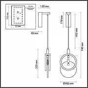 Бра Odeon Light Mercury 5422/17WL цвет плафона/подвески Белый, цвет арматуры Белый, Черный-5
