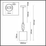 Подвесной светильник Odeon Light Pollen 5424/1 цвет золотой, черный-6
