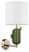 Бра Odeon Light Cactus 5425/1W цвет зеленый, золото