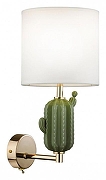Бра Odeon Light Cactus 5425/1W цвет зеленый, золото-1