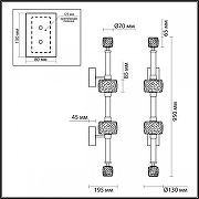 Бра Odeon Light Kliff 5427/34WL цвет черный-5