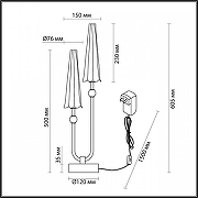 Настольная лампа Odeon Light Fungo 5429/10TL цвет черный-5