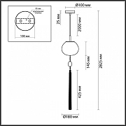 Подвесной светильник Odeon Light F1olent 5432/1 цвет бронза античная-7