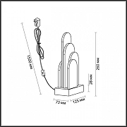 Настольная лампа Odeon Light Foros 5437/12TL цвет плафона/подвески Белый, цвет арматуры Бронза-5