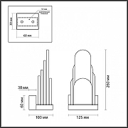 Бра Odeon Light Foros 5437/12WL цвет плафона/подвески Белый, цвет арматуры Бронза-5