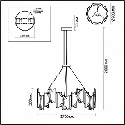 Подвесной светильник Odeon Light Toscana 5447/40L цвет бронза-6