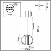 Подвесной светильник Odeon Light Toscana 5448/12L цвет бронза-5
