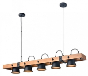 Подвесной светильник Velante 551 551-703-05 цвет плафона/подвески Черный, цвет арматуры Коричневый, Черный-1